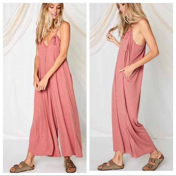 MOST Fabulous Tie Shoulder Jumpsuit - Picture 2 of 4